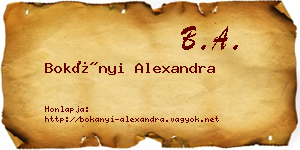 Bokányi Alexandra névjegykártya